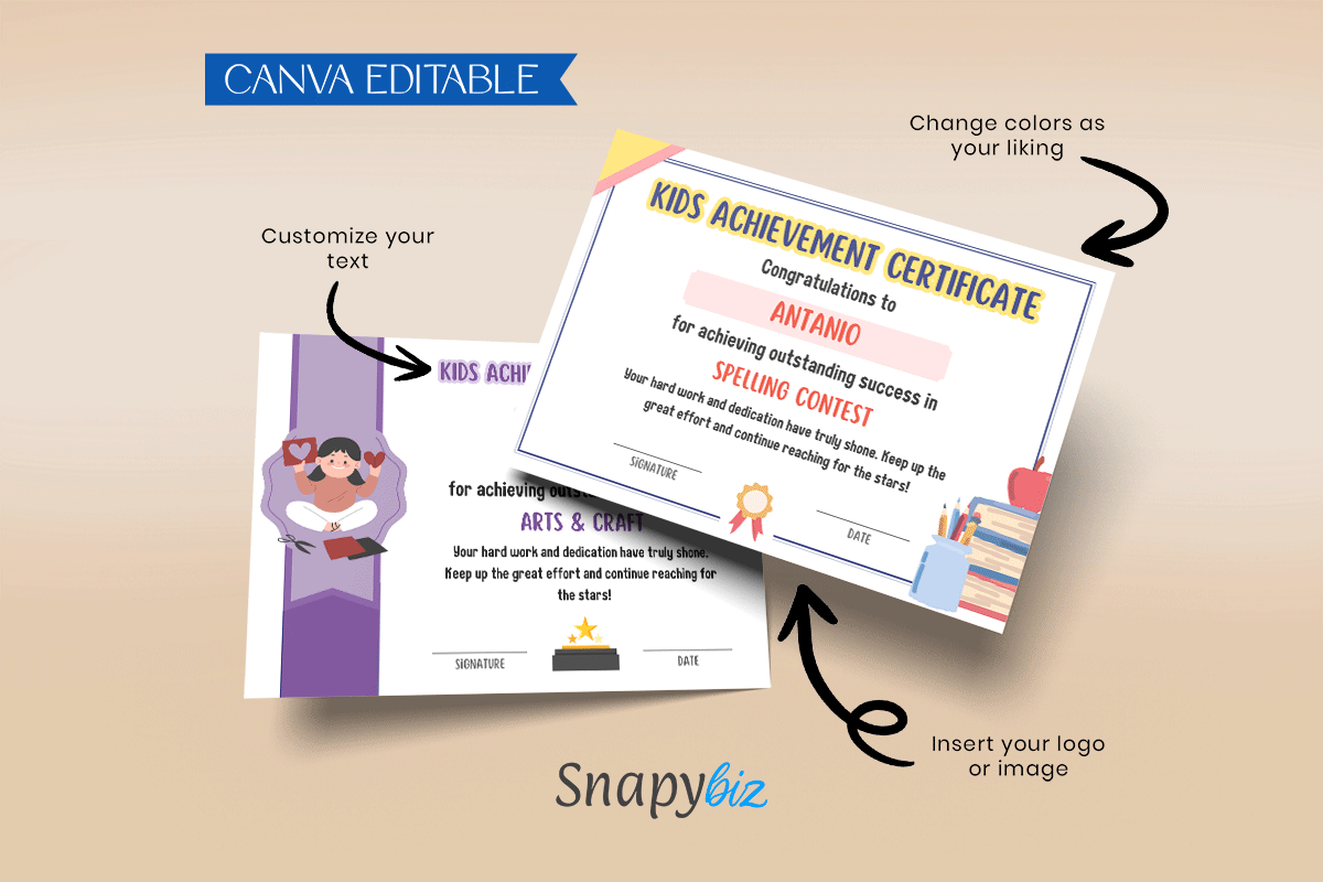 Kids Congratulation Certificate Template