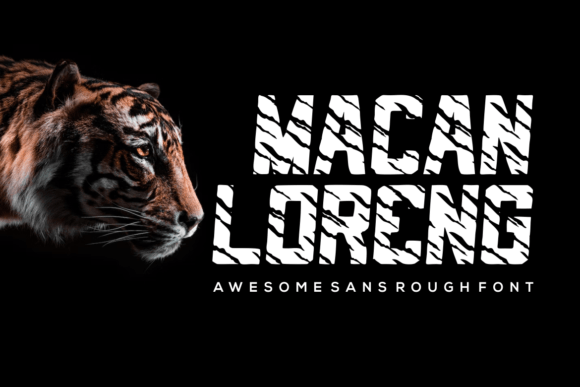 Macan Loreng Font PNG with transparent background - Preview 2