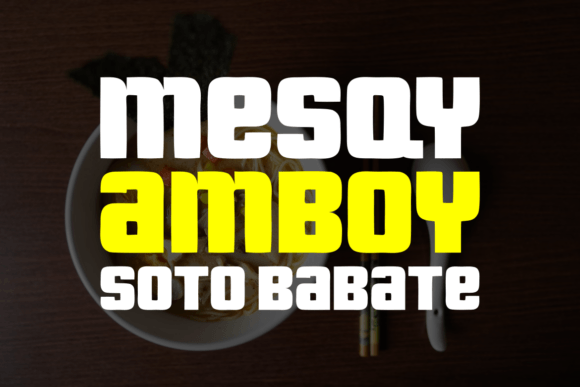 Mesqy Amboy Font PNG with transparent background - Preview 2
