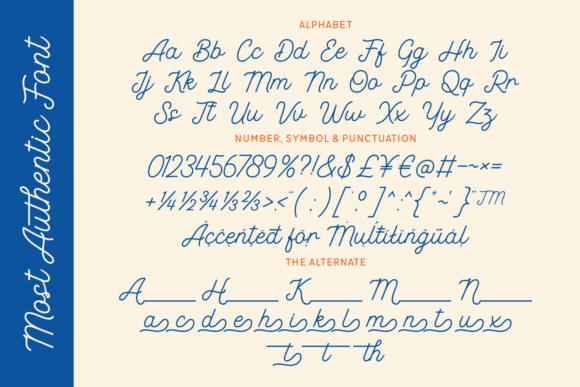Most Authentic Font font preview - 3