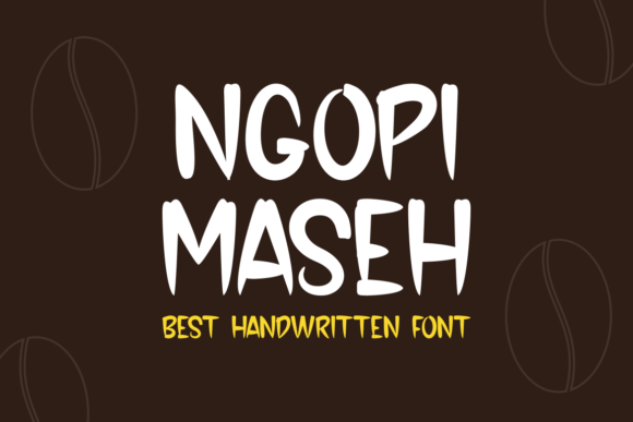 Ngopi Maseh Font PNG with transparent background - Preview 2