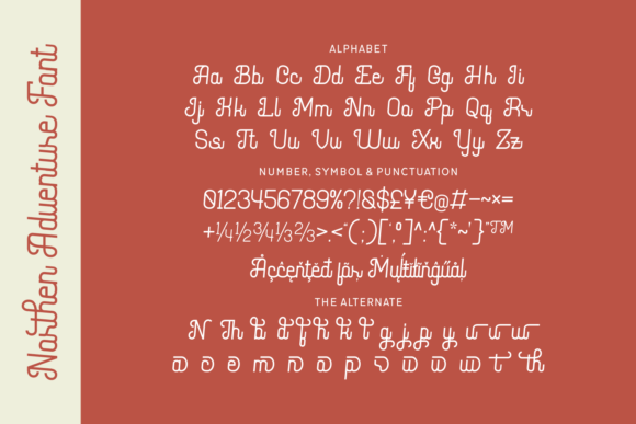 Nothern Adventure Font PNG with transparent background - Preview 3