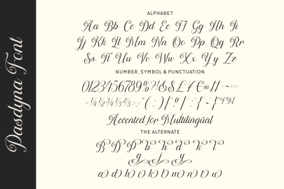 Pasdyna Font font preview - 3