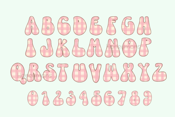 Pink Santa Font PNG with transparent background - Preview 1