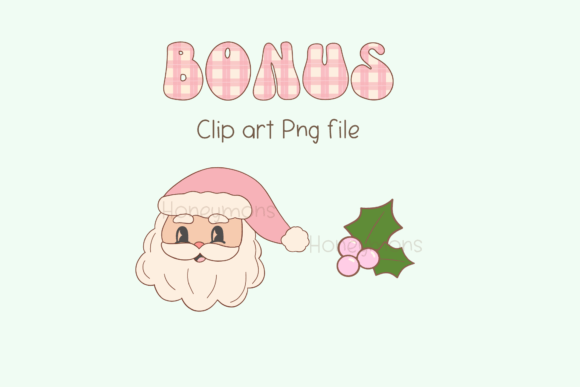 Pink Santa Font PNG with transparent background - Preview 3