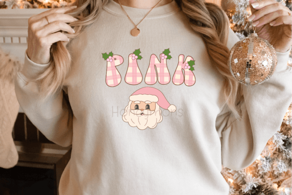 Pink Santa Font PNG with transparent background - Preview 5
