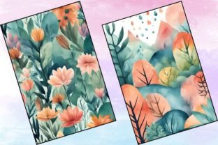 Plants Landscape Reverse Coloring Pages Graphic by Catchy Ideaz ...