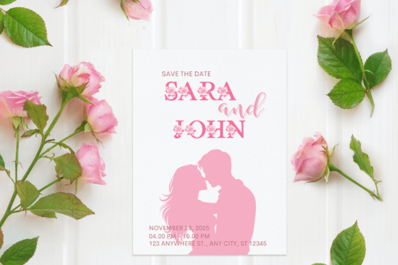 Rose and Love Font PNG with transparent background - Preview 3
