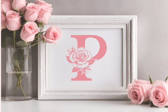 Rose and Love Font PNG with transparent background - Preview 4