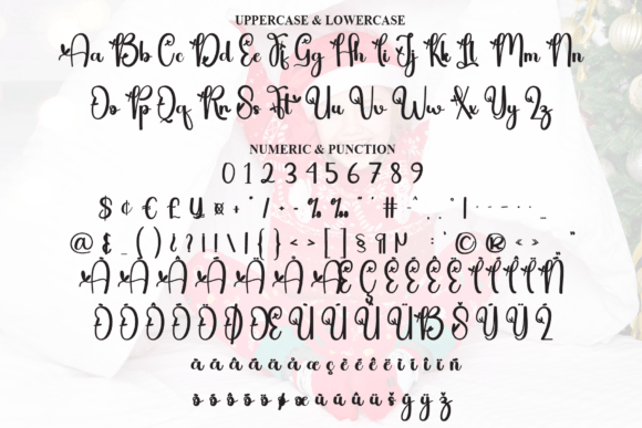 Santa Blacket Font PNG with transparent background - Preview 6