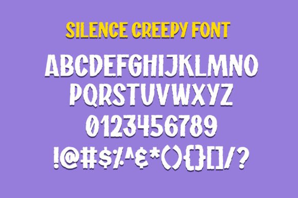Silence Creepy Font PNG with transparent background - Preview 2