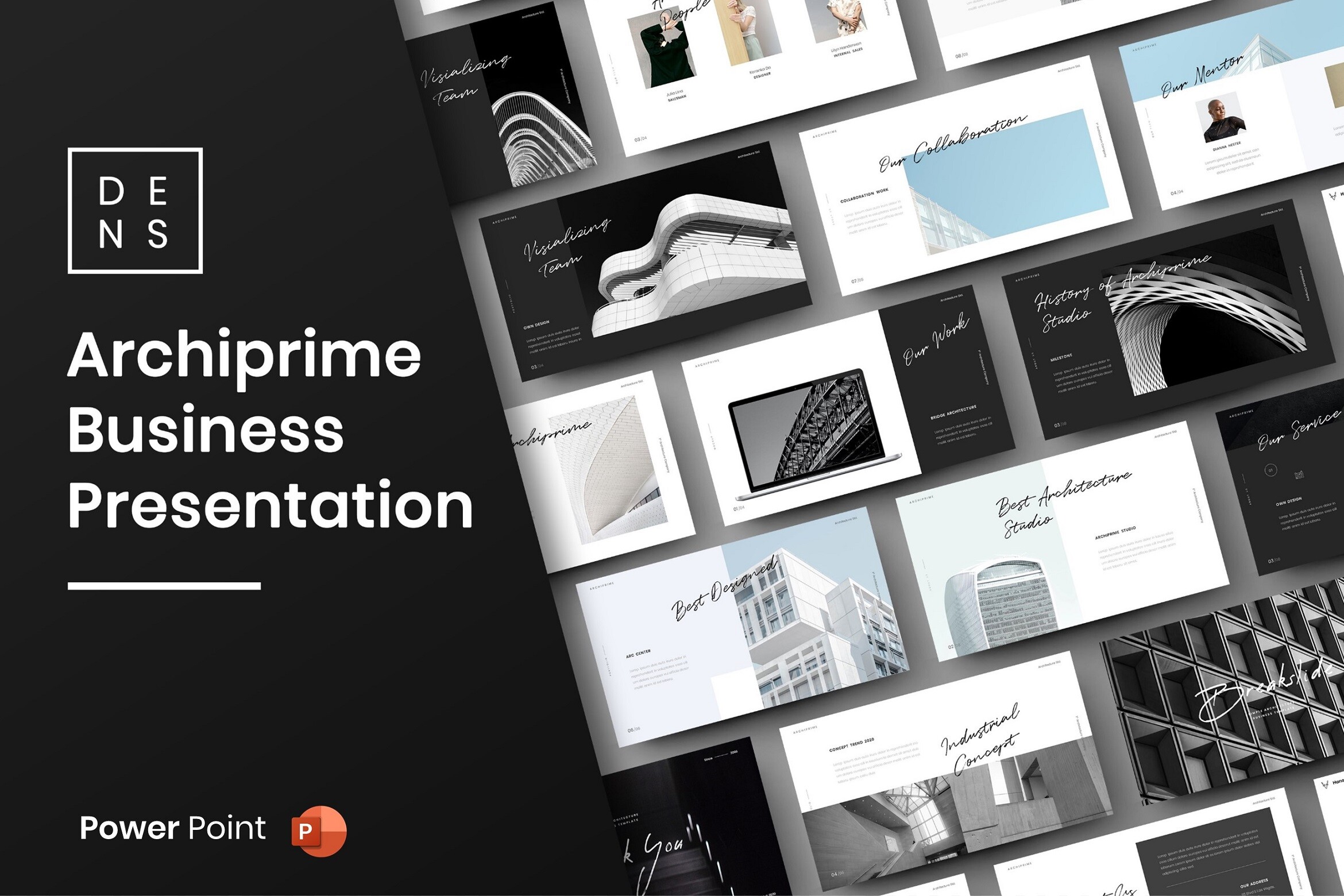 Plantilla de PowerPoint para Negocios de Arquitectura Archiprime