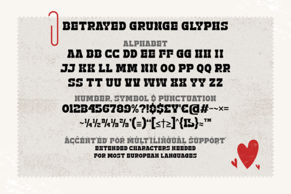Betrayed Grunge Font - Preview 5
