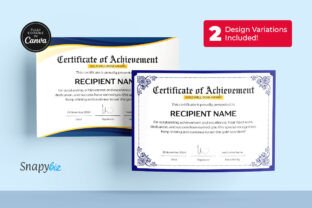 Certificate of Achievement Templates Graphic by SnapyBiz · Creative Fabrica