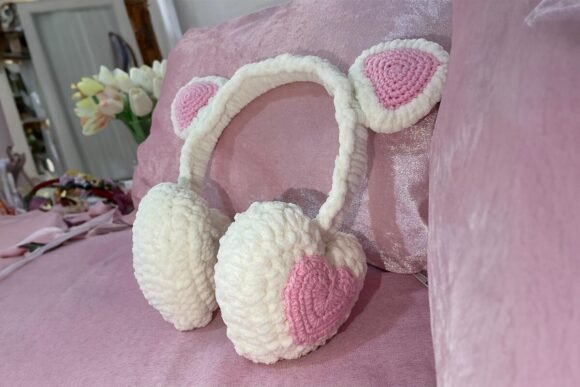 Crochet Heart Earmuffs PATTERN