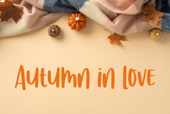 Daun Jatuh Font PNG with transparent background - Preview 1