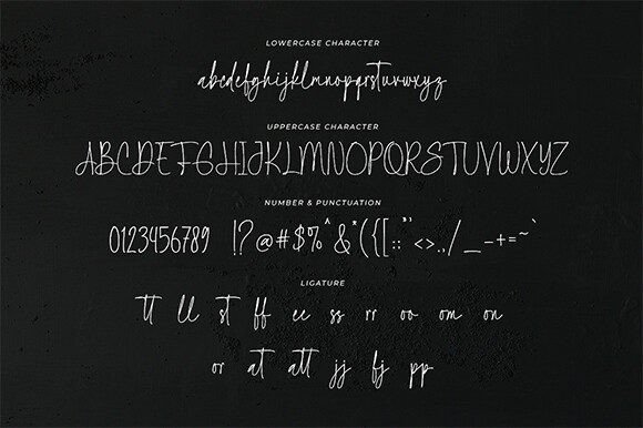Grateful Signature Font font preview - 6
