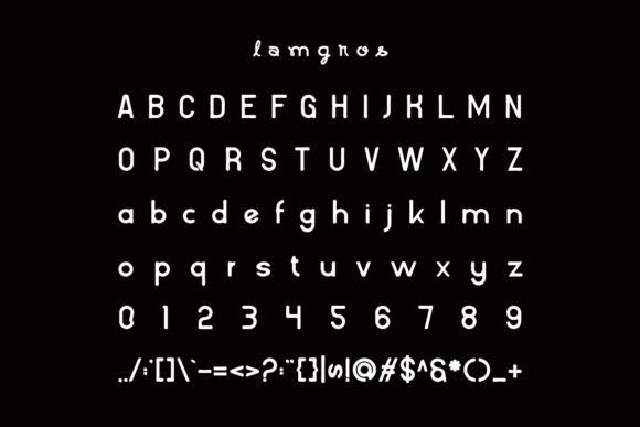 Lamgros Font PNG with transparent background - Preview 4