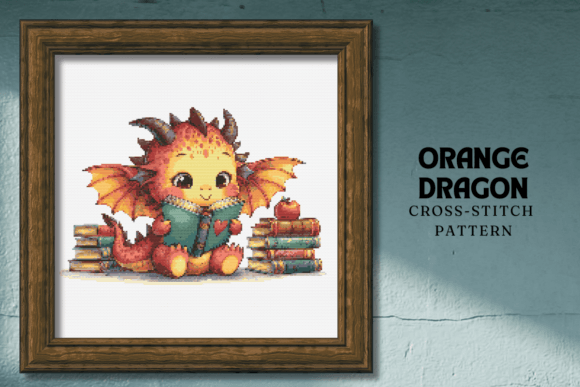 Little Orange Dragon CrossStitch Pattern