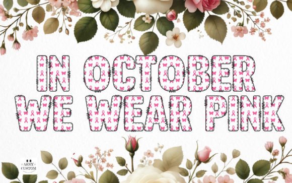 Pink Ribbon Army3 Font PNG with transparent background - Preview 2