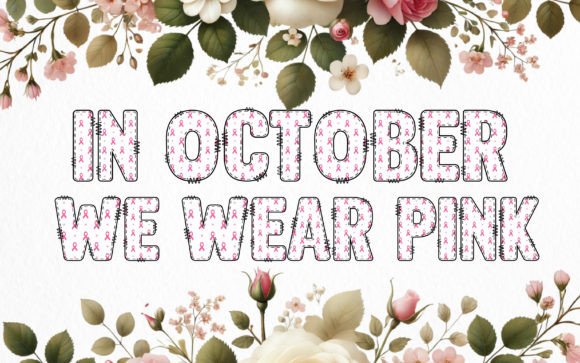 Pink Ribbon Army4 Font PNG with transparent background - Preview 2