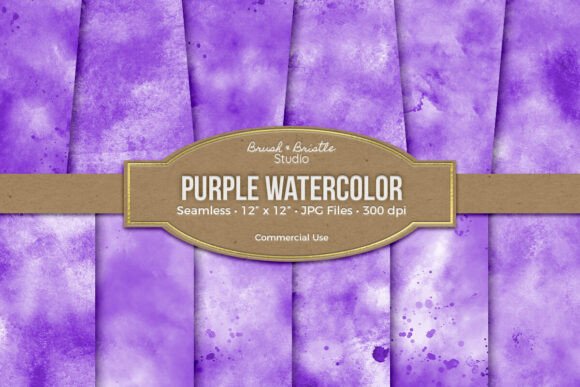 Purple Watercolor Digital Paper