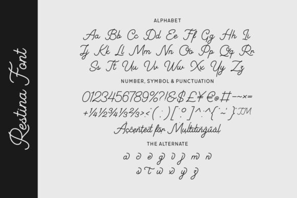 Restina Font PNG with transparent background - Preview 3