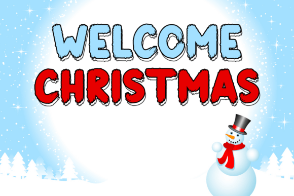 Santa Cute Font PNG with transparent background - Preview 2