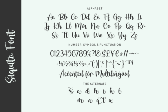 Siquita Font PNG with transparent background - Preview 3