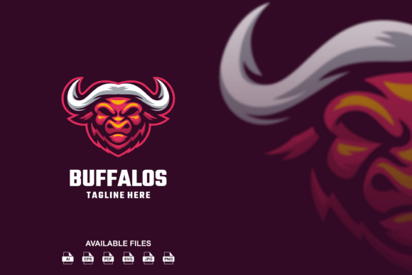 Buffalo Head Mascot Logo Template Graphic by artchiles design ...