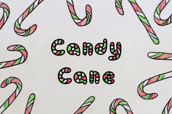 Candy Cane Font - Preview 1