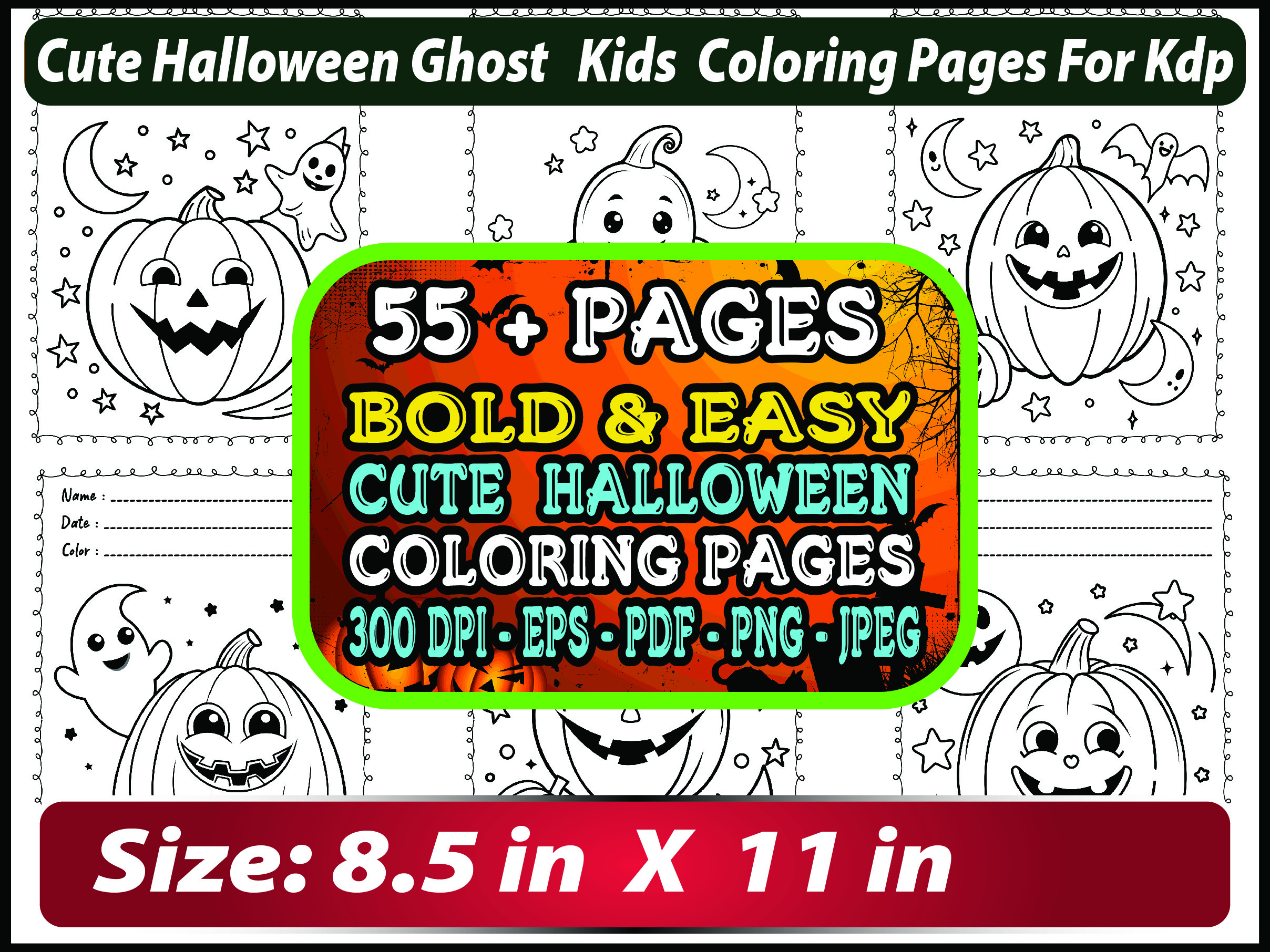 Cute Easy Cute Halloween Coloring Pages