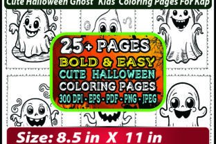 Cute Ghost Kids Coloring Book Pages Graphic by farha · Creative Fabrica