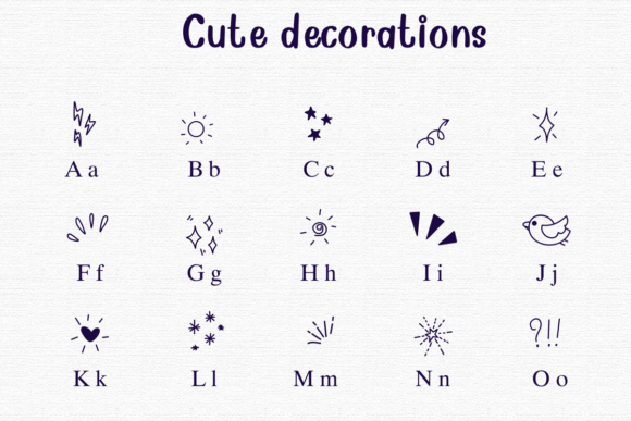 Cute Decorations Font - Preview 1