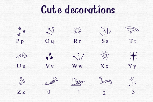 Cute Decorations Font - Preview 2