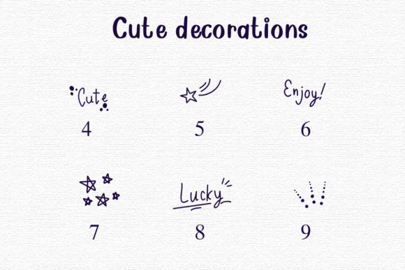 Cute Decorations Font - Preview 3