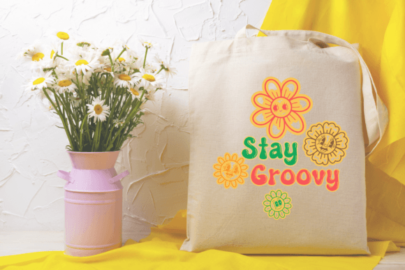 Groovy Retro Flowers Font - Preview 1