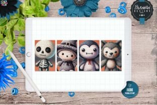Halloween Crochet Digital Stickers Graphic by Bren Wotherspoon ...