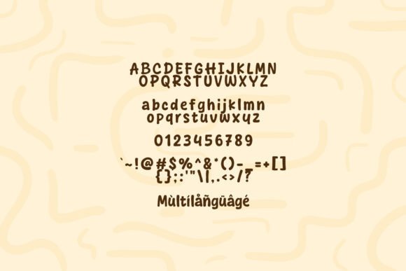 Happy Beige Font PNG with transparent background - Preview 3