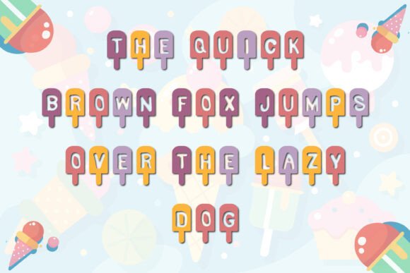 Ice Cream Font - Preview 1