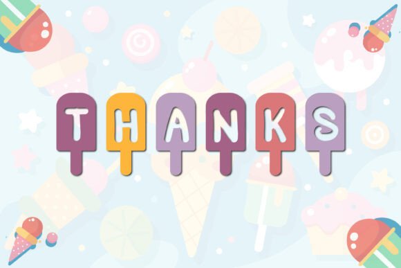 Ice Cream Font - Preview 4