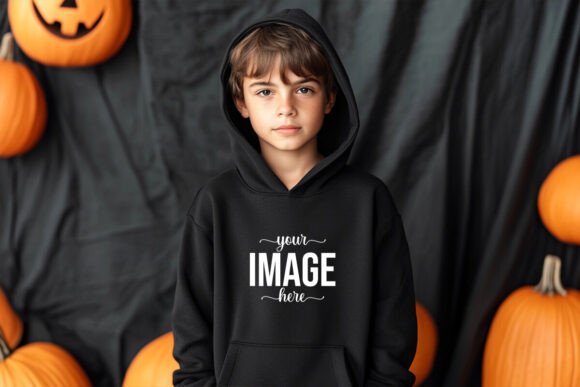 Kids Halloween Sweatshirt Mockup Graphic Halloween By Shamiul