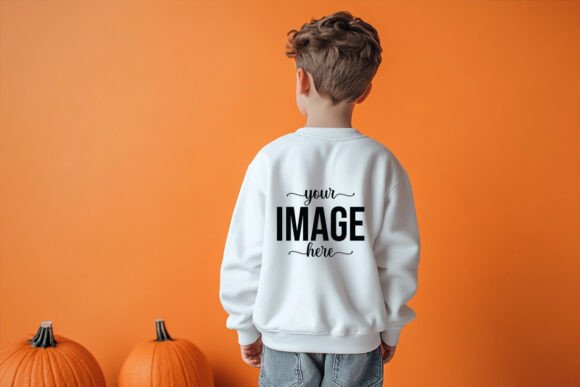 Kids Halloween Sweatshirt Mockup Graphic Baby & Kids Clothing By Shamiul