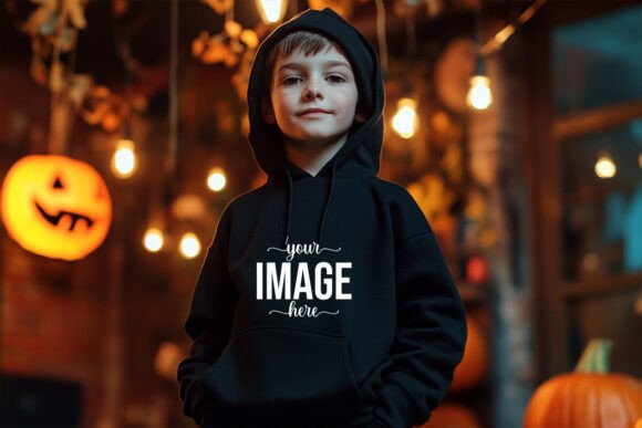 Kids Halloween Sweatshirt Mockup Graphic Halloween By Shamiul