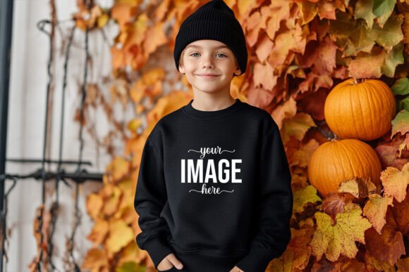Kids Halloween Sweatshirt Mockup Graphic Seasonal Events By Shamiul