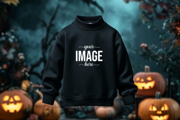 Kids Halloween Sweatshirt Mockup Graphic Halloween By Shamiul