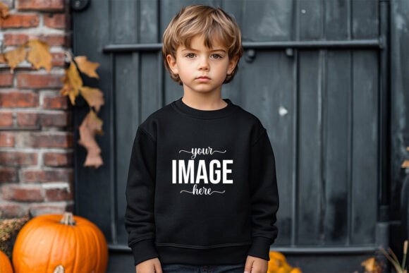 Kids Halloween Sweatshirt Mockup Graphic Baby & Kids Clothing By Shamiul