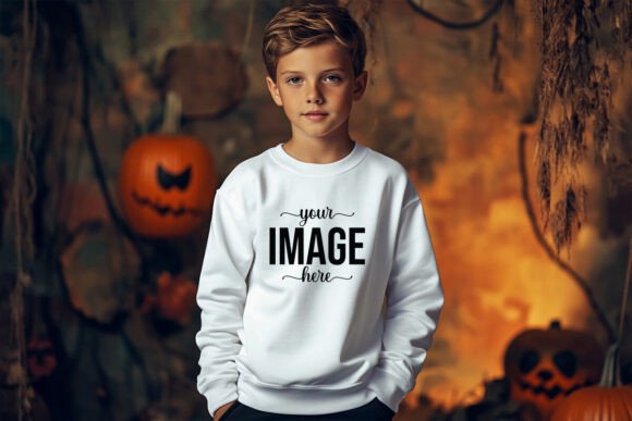 Kids Halloween Sweatshirt Mockup Graphic Baby & Kids Clothing By Shamiul