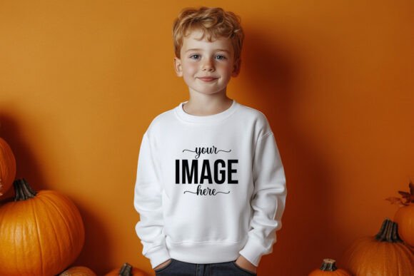 Kids Halloween Sweatshirt Mockup Graphic Baby & Kids Clothing By Shamiul