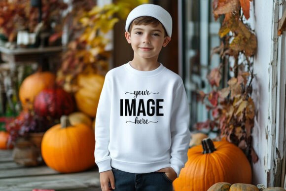 Kids Halloween Sweatshirt Mockup Graphic Baby & Kids Clothing By Shamiul